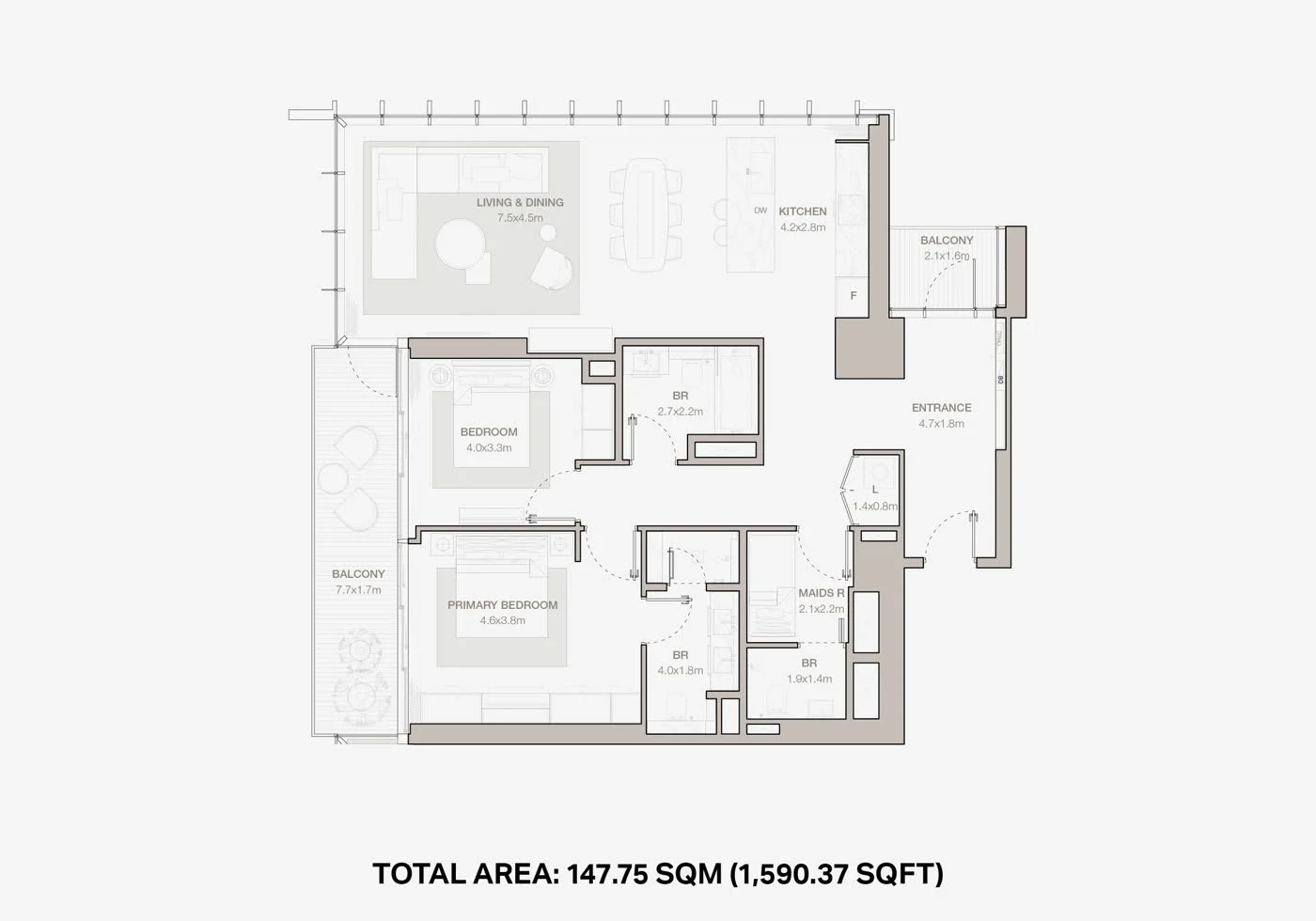 Jumeirah Residences Emirates Towers by Meraas in Trade Centre — developer photograph or architectural render (6)