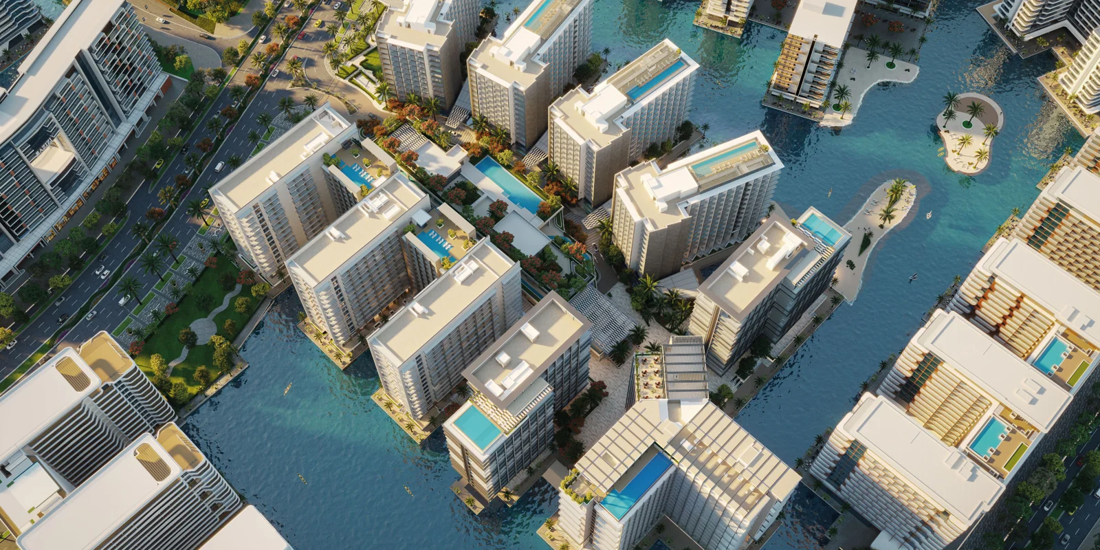 Azizi Venice by Azizi Developments in Dubai South — developer photograph or architectural render (3)